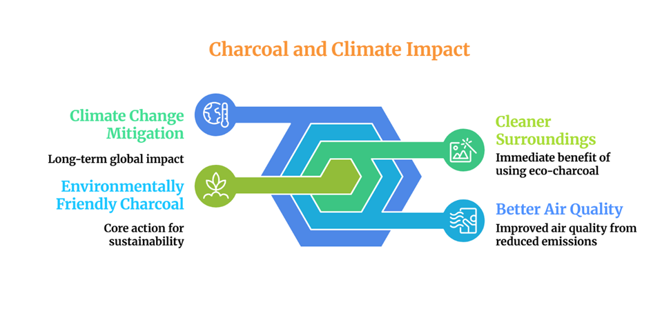 Environmentally friendly charcoal for barbecue