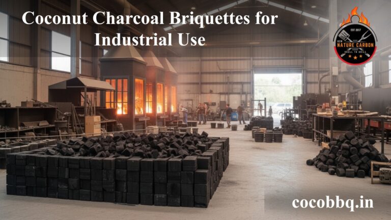 Coconut Charcoal Briquettes for Industrial Use: Replacing Fossil Fuels with CocoBBQ