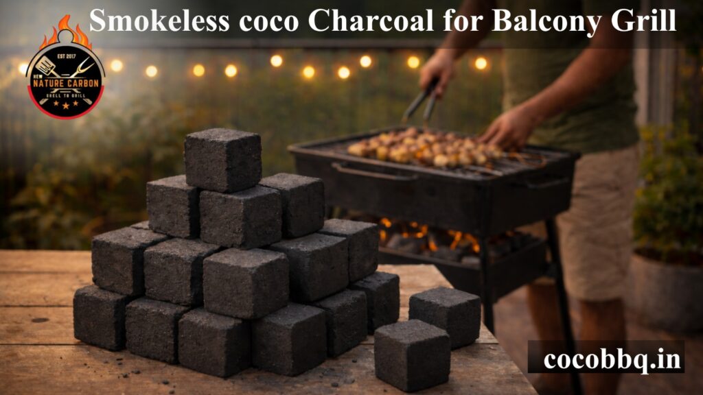 Smokeless coco Charcoal for Balcony Grill: Coco Charcoal is Perfect for Smokeless Balcony BBQ